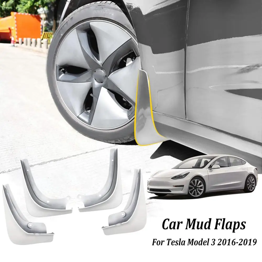 4X Автомобильные Брызговики для Tesla Model 3 2016 2019 брызговики аксессуары