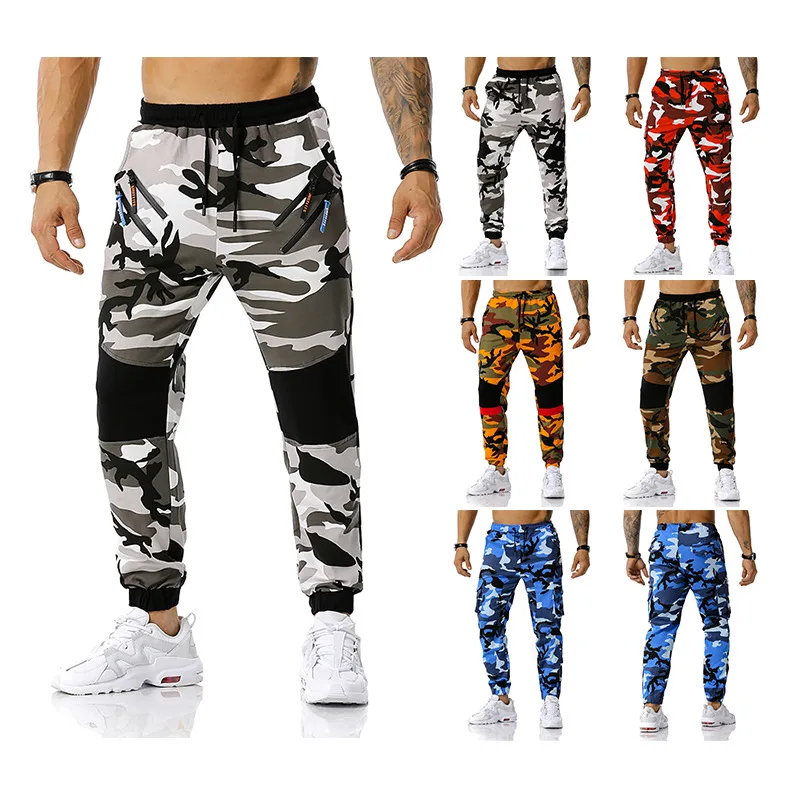 Новинка 2021 мужские камуфляжные штаны для бега тренировок на открытом воздухе