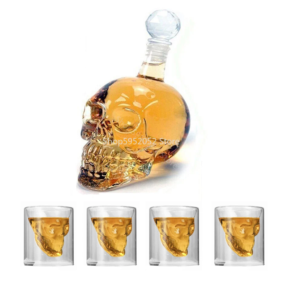 

Skull Glass Shot Whisky Wine Crystal Bottle Cups 25ml 75ml 150ml 250ml Transparent Wine Drinking Cups glass cup wine glasses