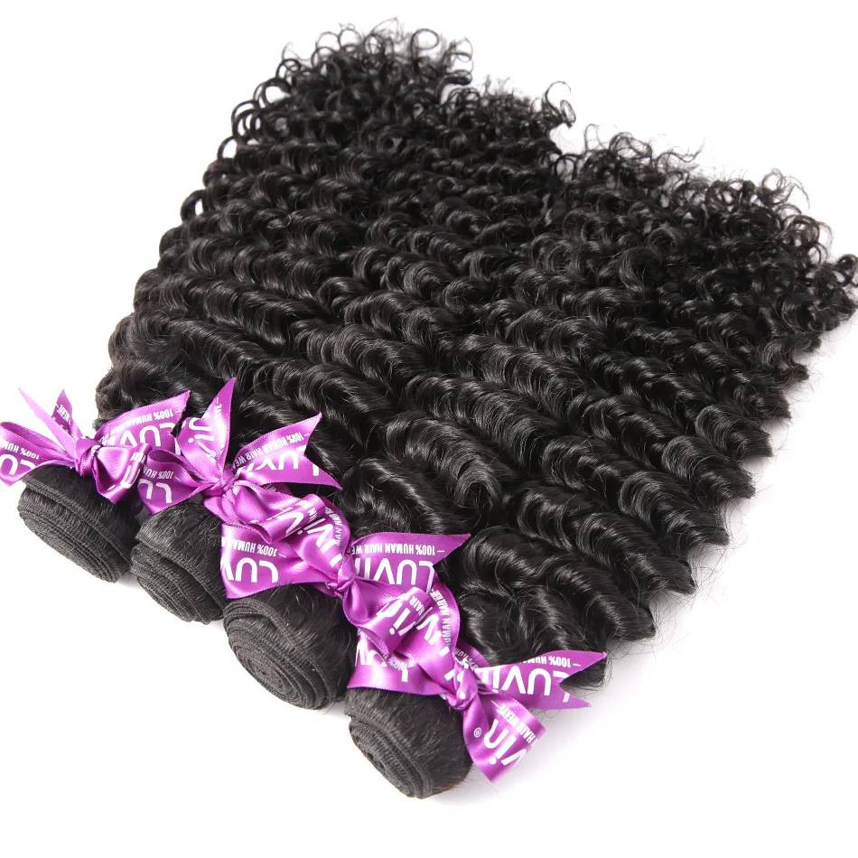 Кудрявые Max глубокая волна 8 30 28 дюймов бразильские девственные волосы