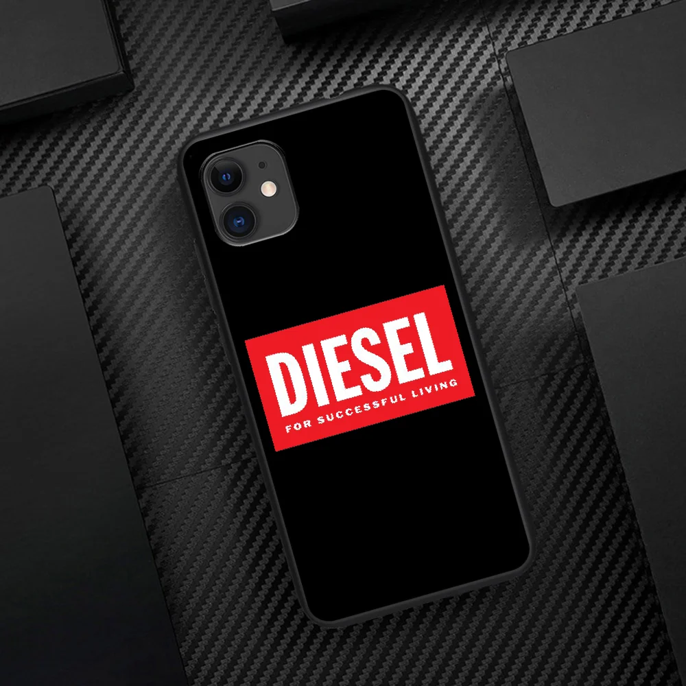 

DIESEL Luxury Fashion Brand Phone Case For Iphone 5 5S SE 2020 6 6S 7 8 Plus 11 12 Mini X XS XR Pro Max black Coque Pretty