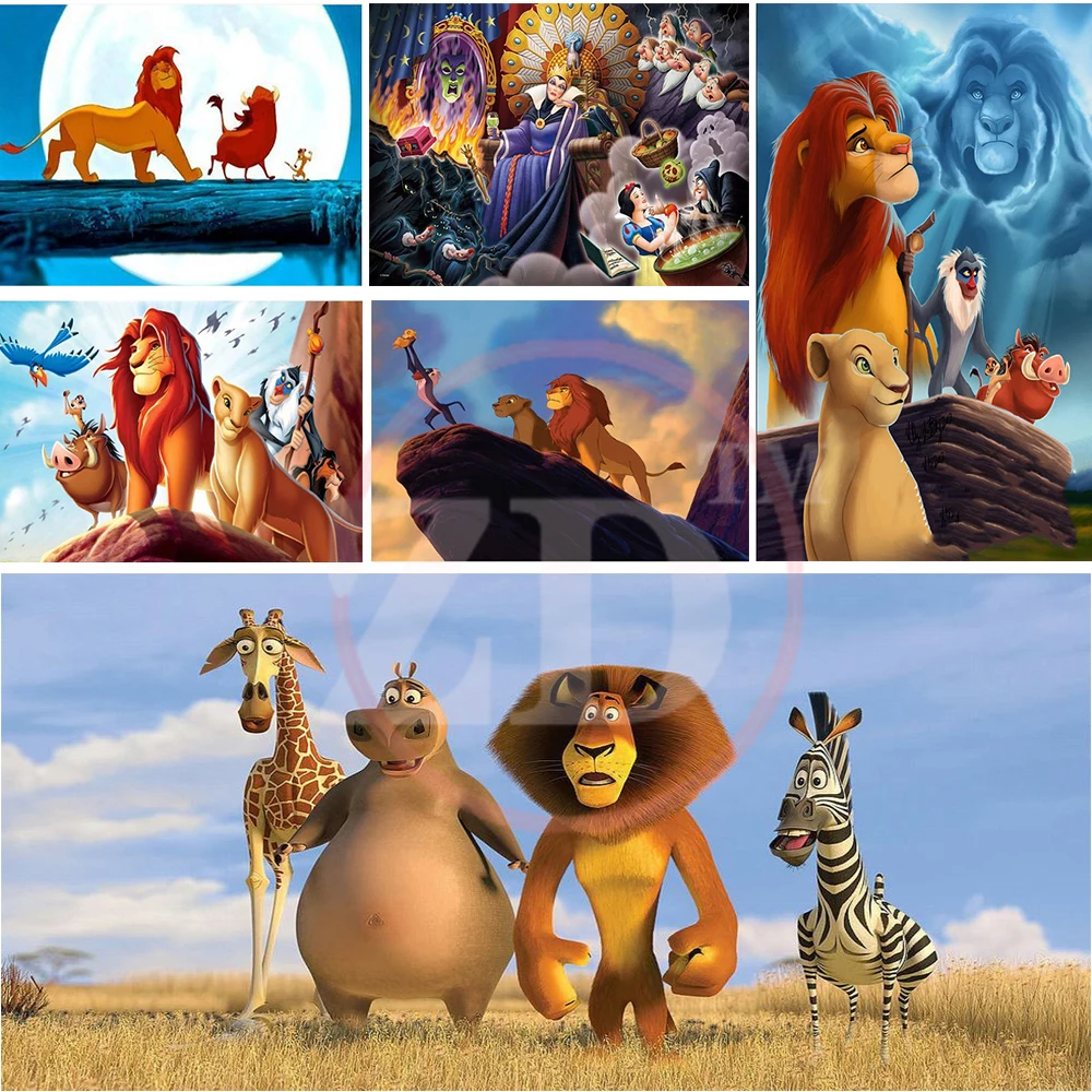 

Алмазная 5d картина «simba The Lion King», мозаика из квадратных и круглых страз «сделай сам», вышивка крестиком, украшение для дома, подарок ручной р...