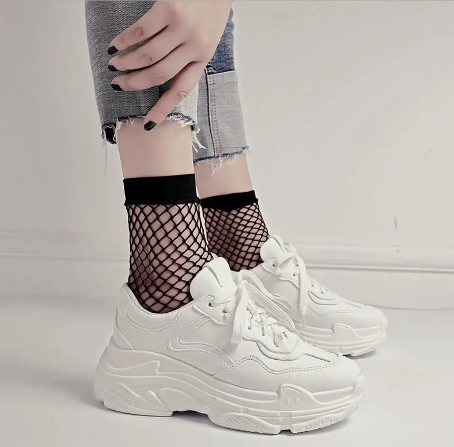 Женские кроссовки белые на толстой подошве платформе|Женские и кеды| |