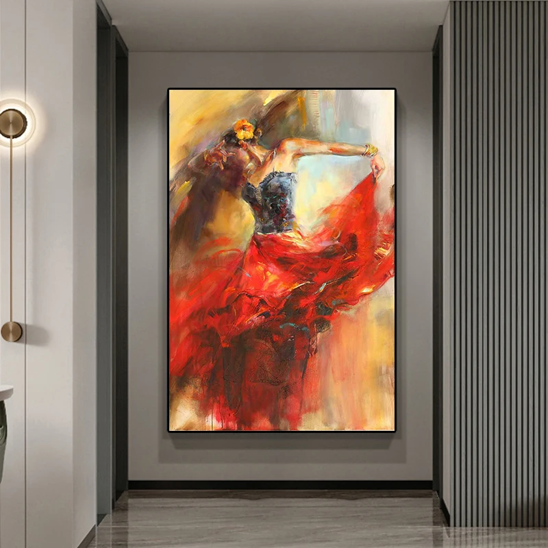 

Abstract Woman Picture Poster Print Tango Latin Dancers Canvas Painting Wall Art Home Decor Nordic Living Room Corridor Mural