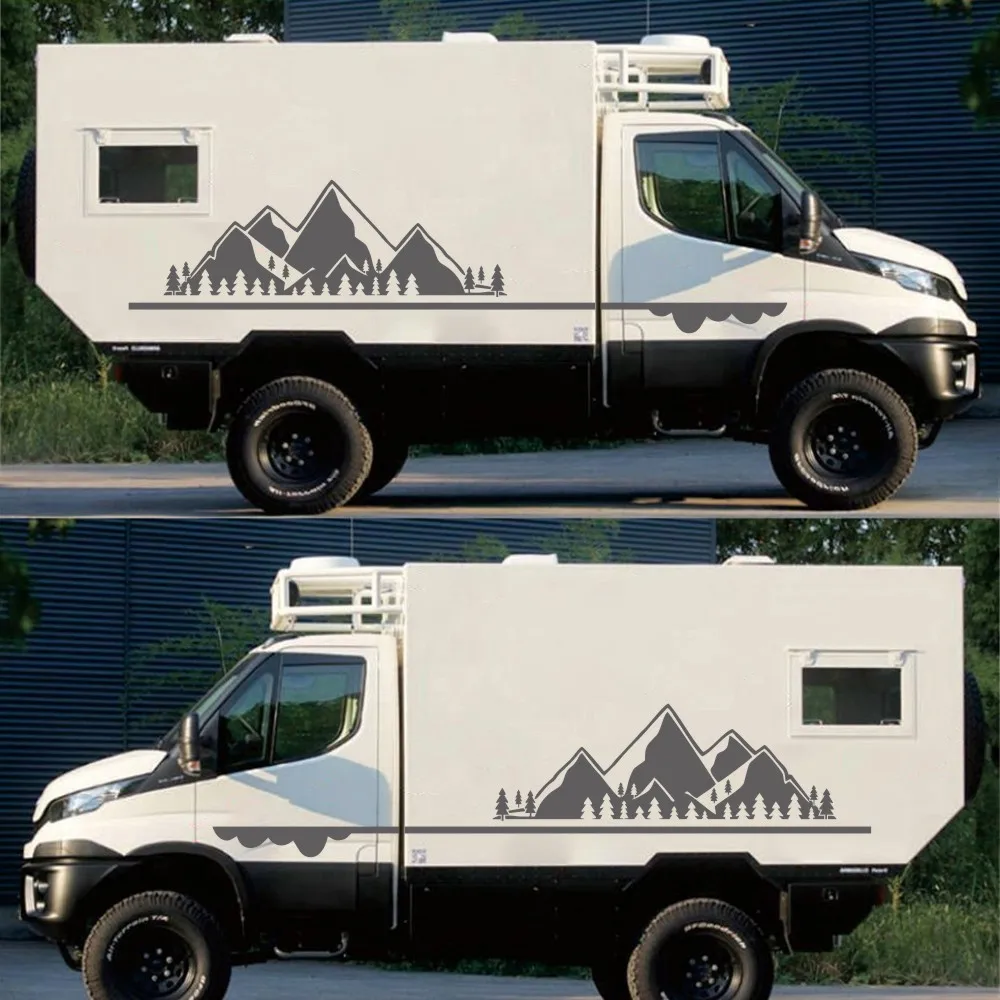 

2PCS New Design Car Sticker Tree Decoration Car Sticker Flame Car Body Sticker Side Door Sticker Lace Decoration Car Exterior