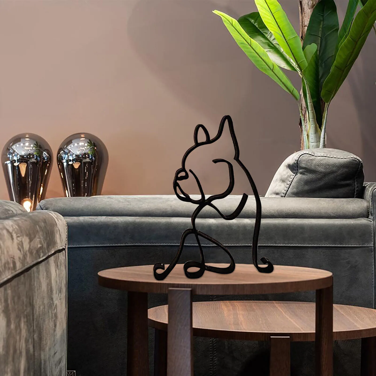 Минималистичная Художественная Скульптура собаки персонализированный подарок