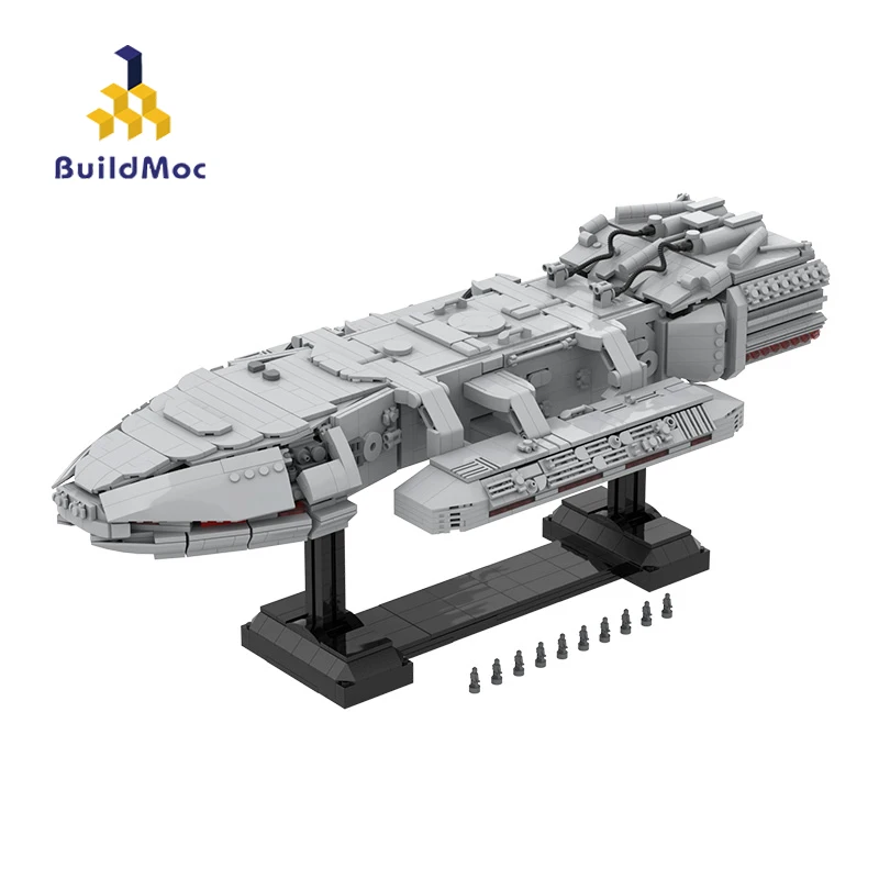 

Buildmoc Space Series Movie Battlestar Galactica Star Spaceship Model Building Block Starship MOC Bricks Collector Toys For Boy
