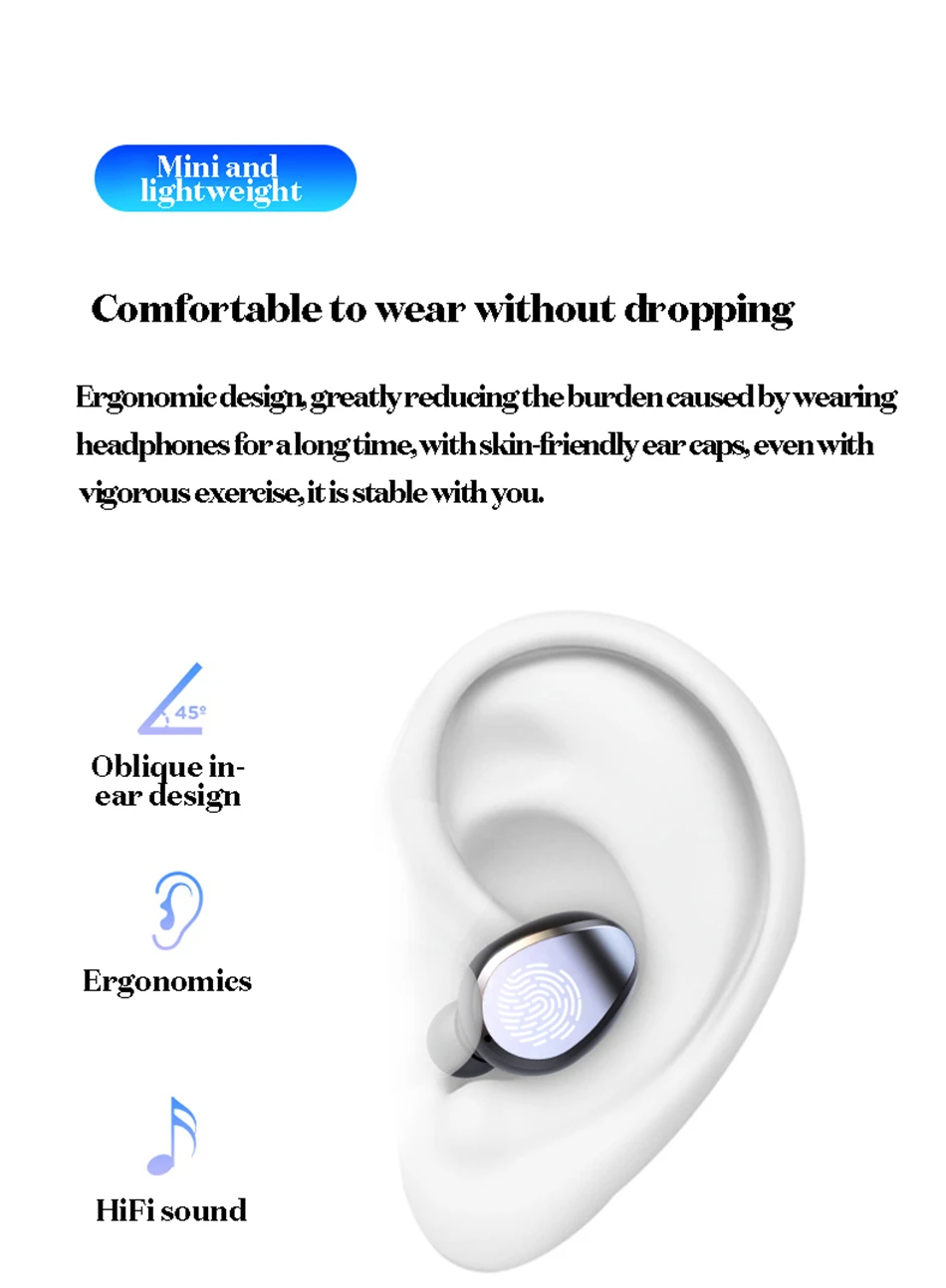 

LIGE 2020 New TWS Bluetooth Earphones With Microphone LED Display Bluetooth 5.0 Noise Cancelling Waterproof Wireless Headphones