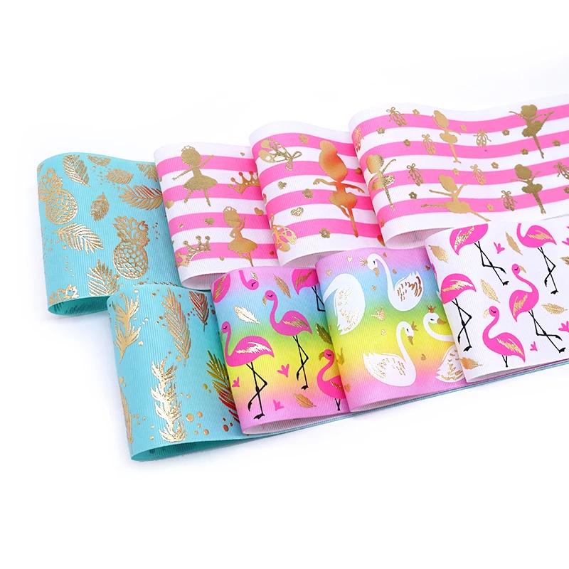 DIY craft supplies cartoon character printed grosgrain ribbon 75mm width 50 yards. TZ001