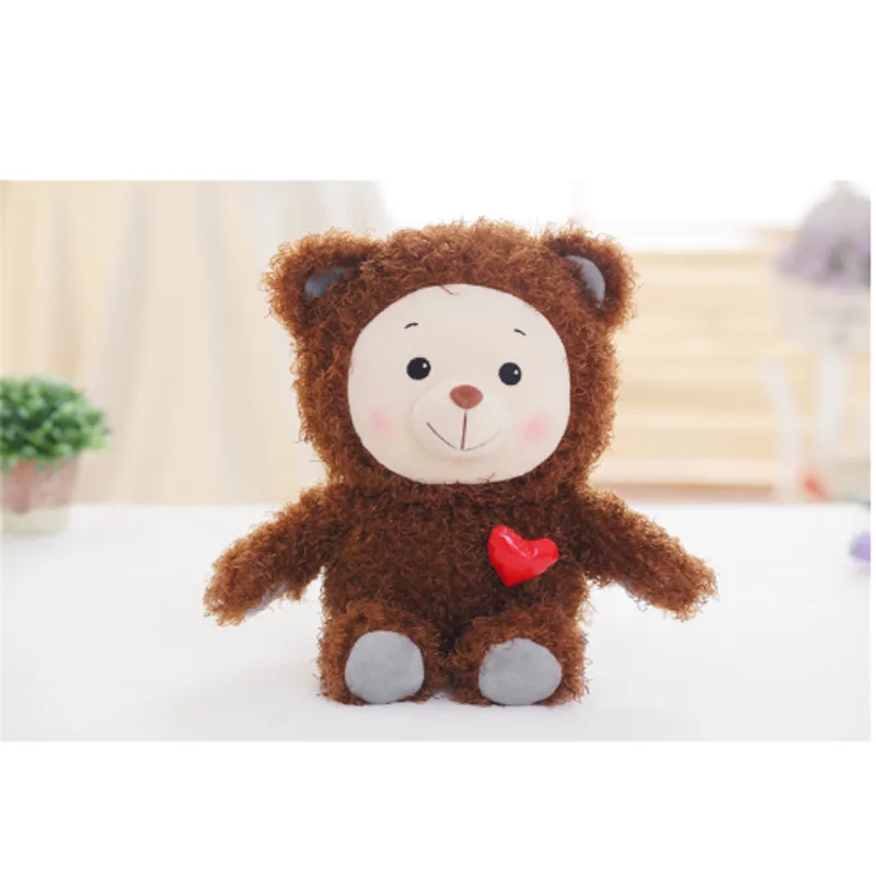 Плюшевый мишка peluche плюшевый в виде сердца 35 см|Мягкие игрушки животные| |