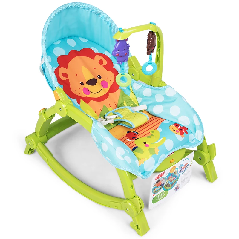 Newborn baby rocking chair, to appease baby sleep can sit can lie cradle, fold baby rocking chair with music