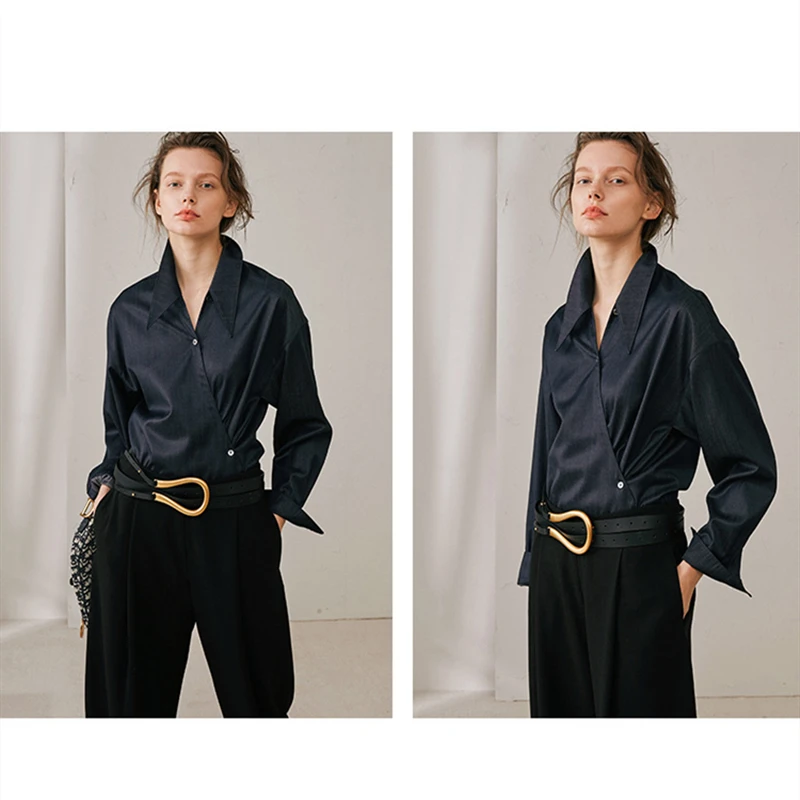 Роскошный винтажный U-образный ремень для женщин модный большой металлический в