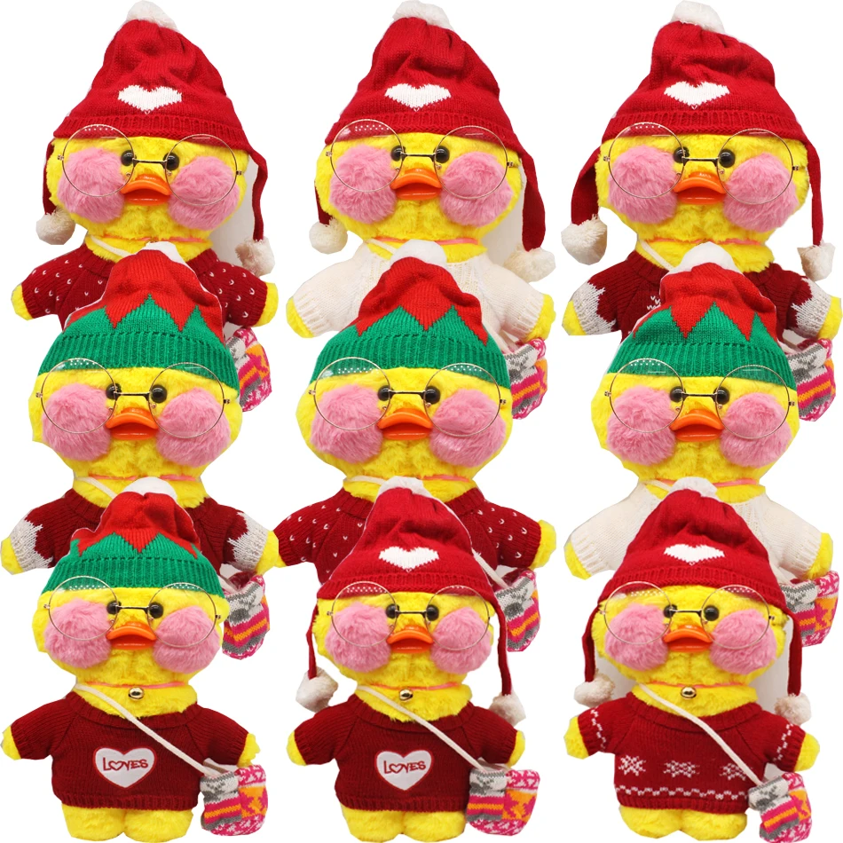 

31CM Pink LaLafanfan Kawaii Cafe Mimi Yellow Duck Plush Toy Cute Stuffed Doll Soft Animal Dolls Kids Kawaii Plush Toys Rag Doll