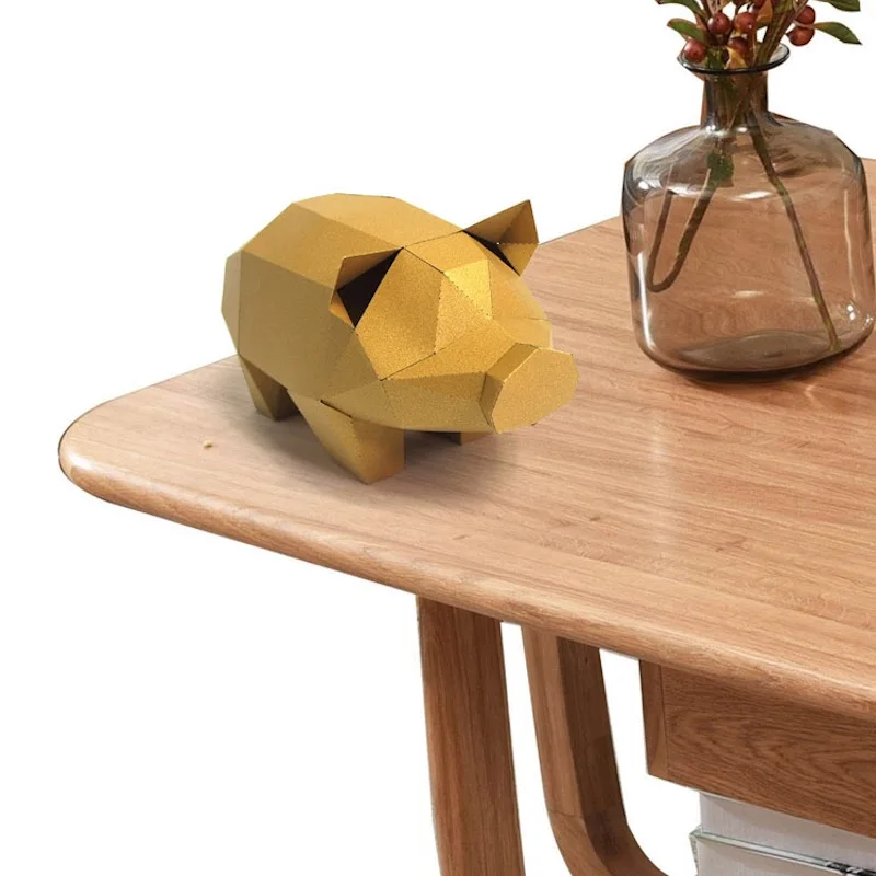 3D книга в виде свиньи гостиную искусство дома сделай сам бумажная модель ручной