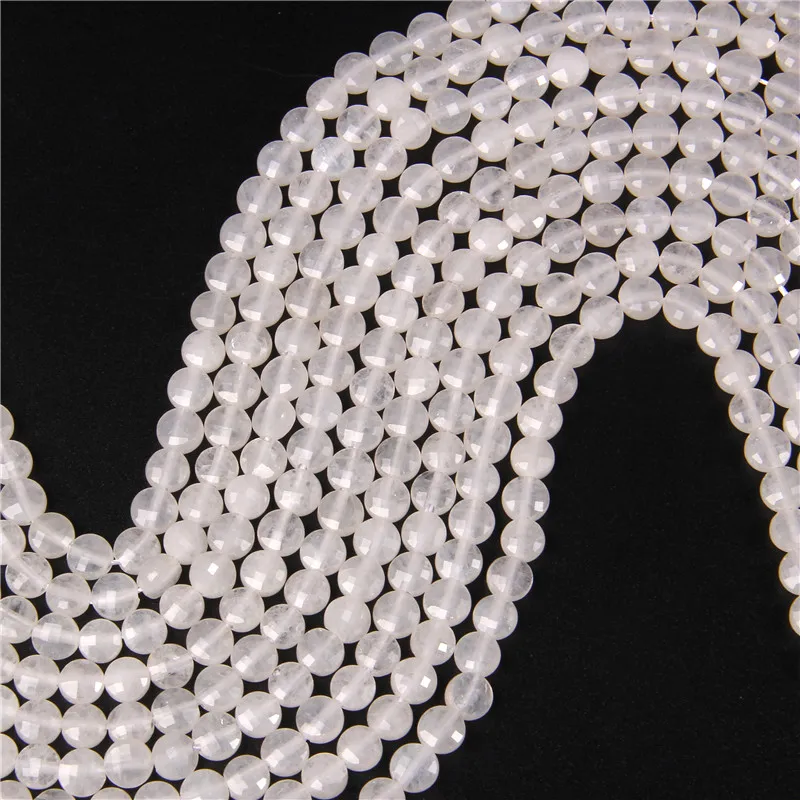 

Natural Stone Smooth Clear Quartz Crystals Loose Beads 4mm 6mm Round Faceted Quartz Crytsal Gem Stone Beads Fit Jewelry Making