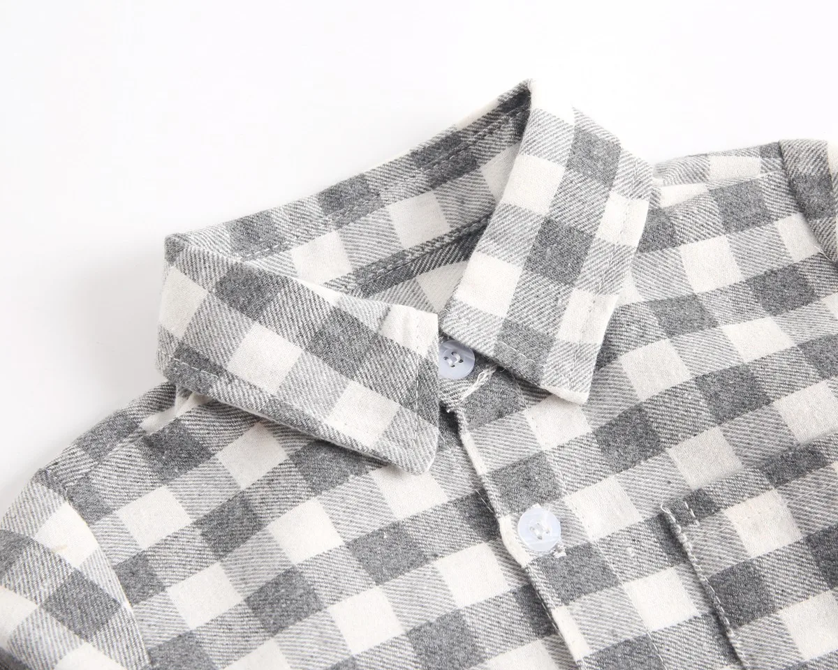 Casual Korean Baby Body Plaid Shirt Bodysuit for Newborns Long Sleeve Bodysuit for Babies Spring Autumn New Cute Baby Bodysuit