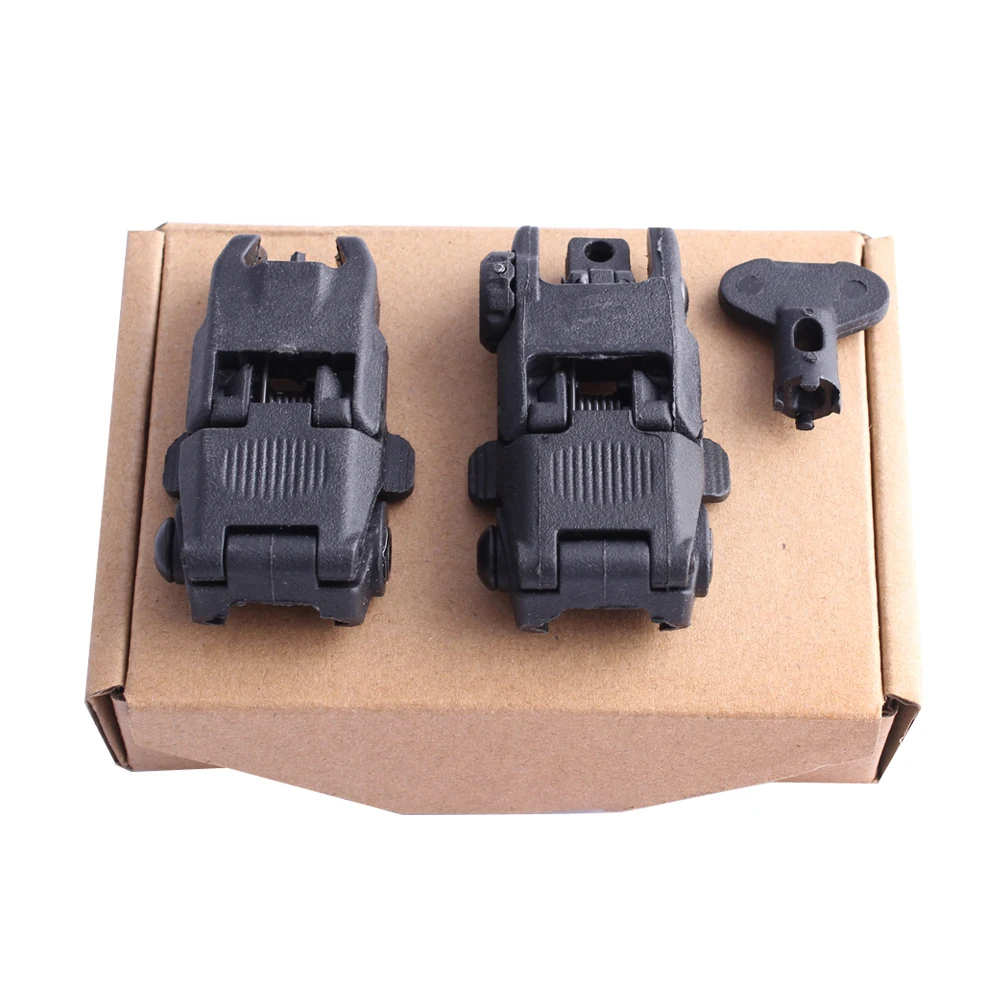 

Tactical Gen3 Folding Backup Sights Front & Rear Front Sight Set Airsoft M4 AR15 20mm Rail Hunting Sight