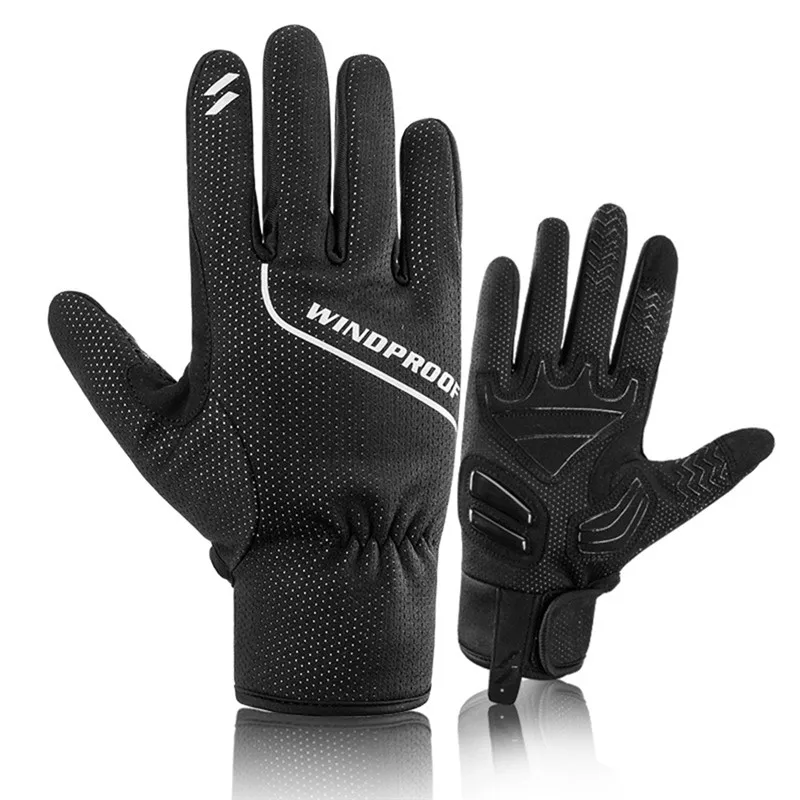 Зимние велосипедные перчатки с подставкой для запястья сенсорных экранов