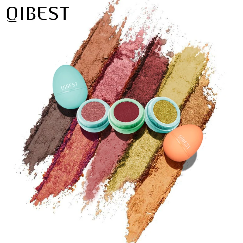 

QIBEST Newest Eyeshadow Egg 24 Color Shiny Cute Eye Shadow Palette Eyes Makeup Glitter Single Eyeshadow High Pigment Cosmetic