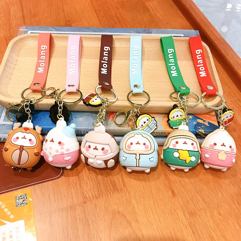 2020 корейский мультяшный брелок Molang в виде кролика милые и изысканные брелки из