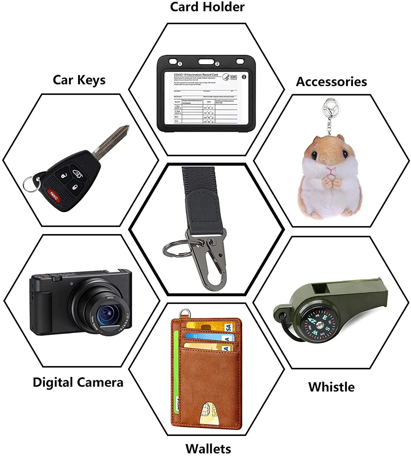 Автомобильный держатель для мобильного телефона с карабином |