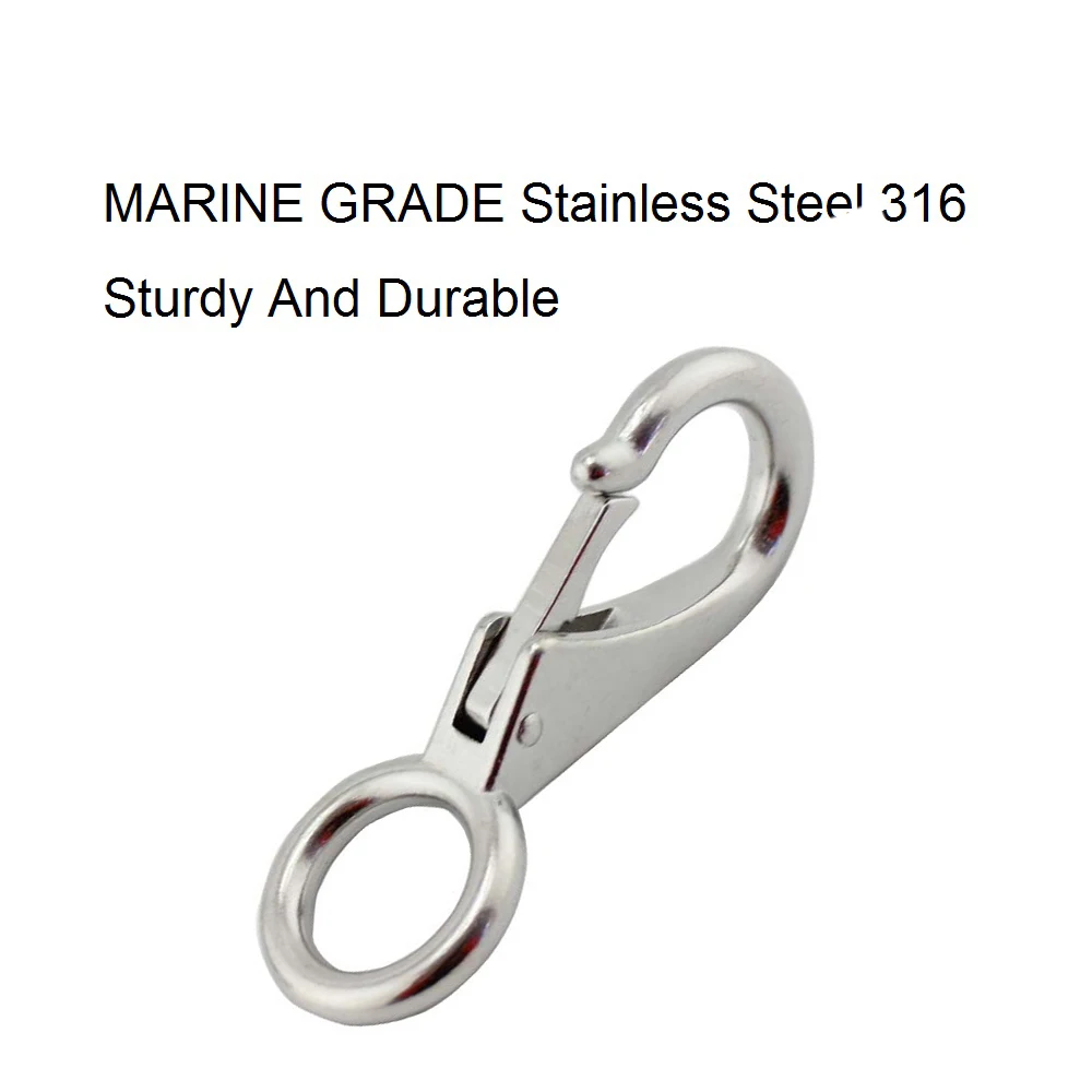 5 шт. морское оборудование 316 Нержавеющая сталь фиксированный карабин в глаз