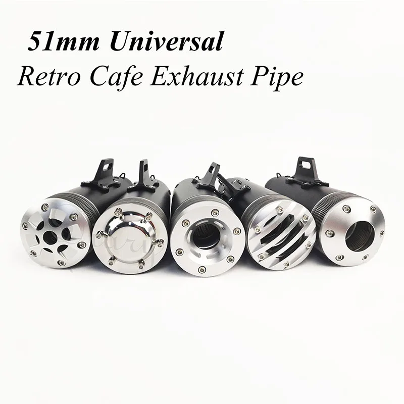 51 мм мотоциклетные выхлопные ретро кафе гонки Модифицированная труба Akrap AK Escape Moto