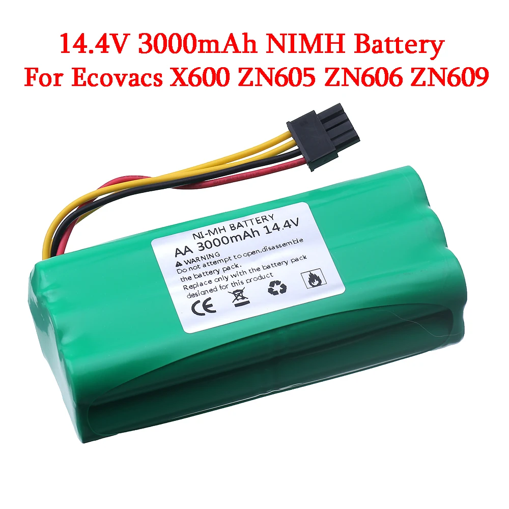 Аккумулятор NiMH для пылесоса Ecovacs Deebot Deepoo X600 ZN605 ZN606 ZN609 Midea Redmond AA 14 4 мАч
