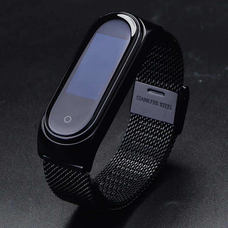 Браслет mi Band 3, 4, ремешок из розового золота, Безвинтовой браслет из нержавеющей стали, ремешок, браслет mi Band 3 Pulseira для Xiaomi mi, ремешок 3, браслет 4