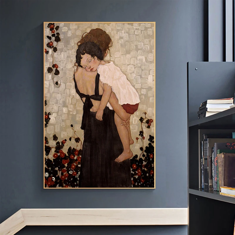 Матери которая держит ребенка Густава Климта DIY алмазная живопись полный дрель