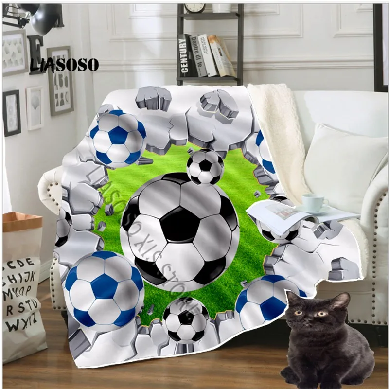 Постельное белье одеяло с 3D принтом модное флисовое покрывало из шерпы для
