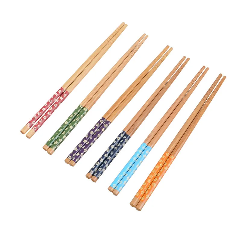 

5 pairs of Japanese-style non-slip Japanese style household chopsticks set pointed bamboo chopsticks tableware gift box