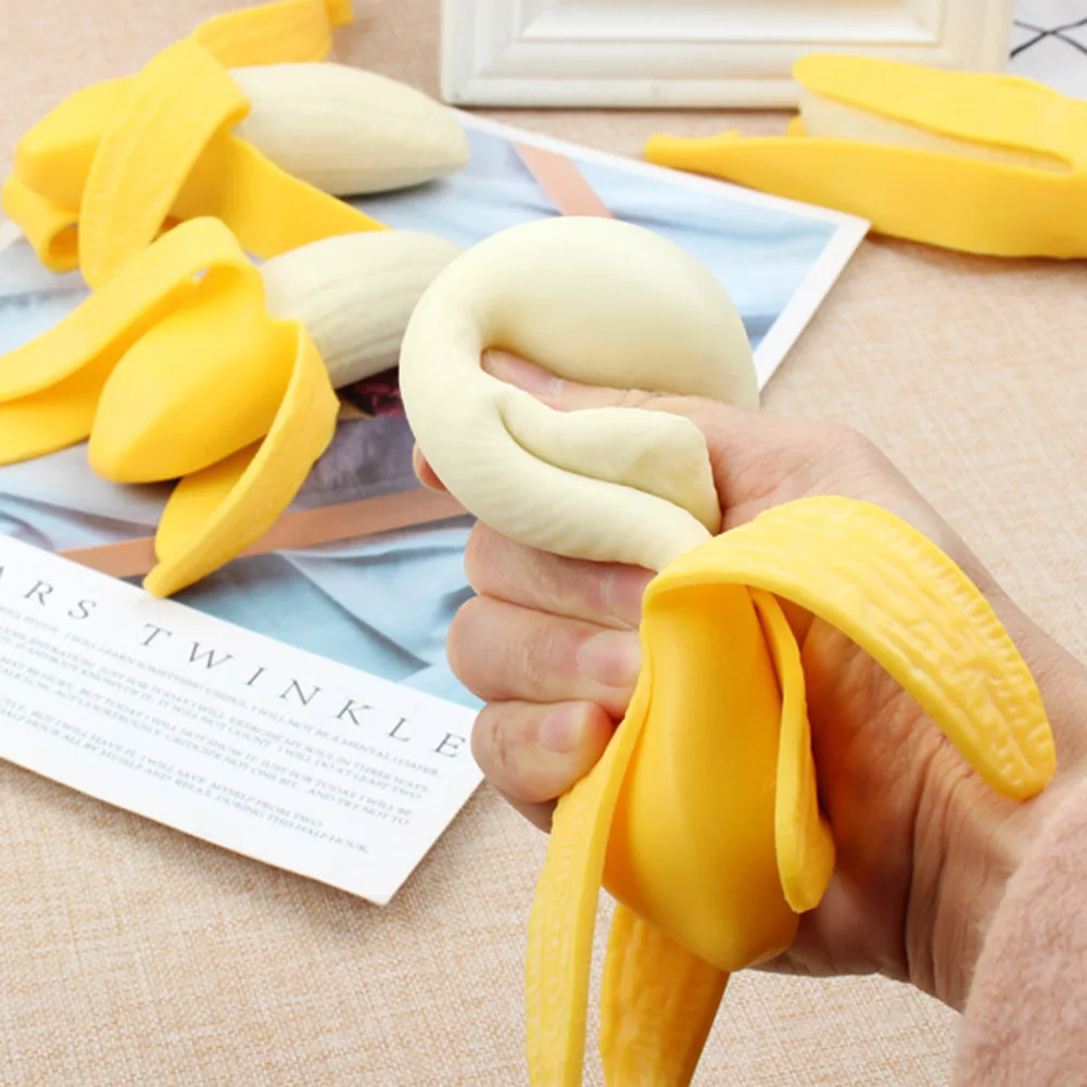 

Peeled Banana Cute Spoof Decompression Toys Squish Fidget Toys Antistress Prank Tricks Toy Stress Relief for Kid Fun Gift Toy