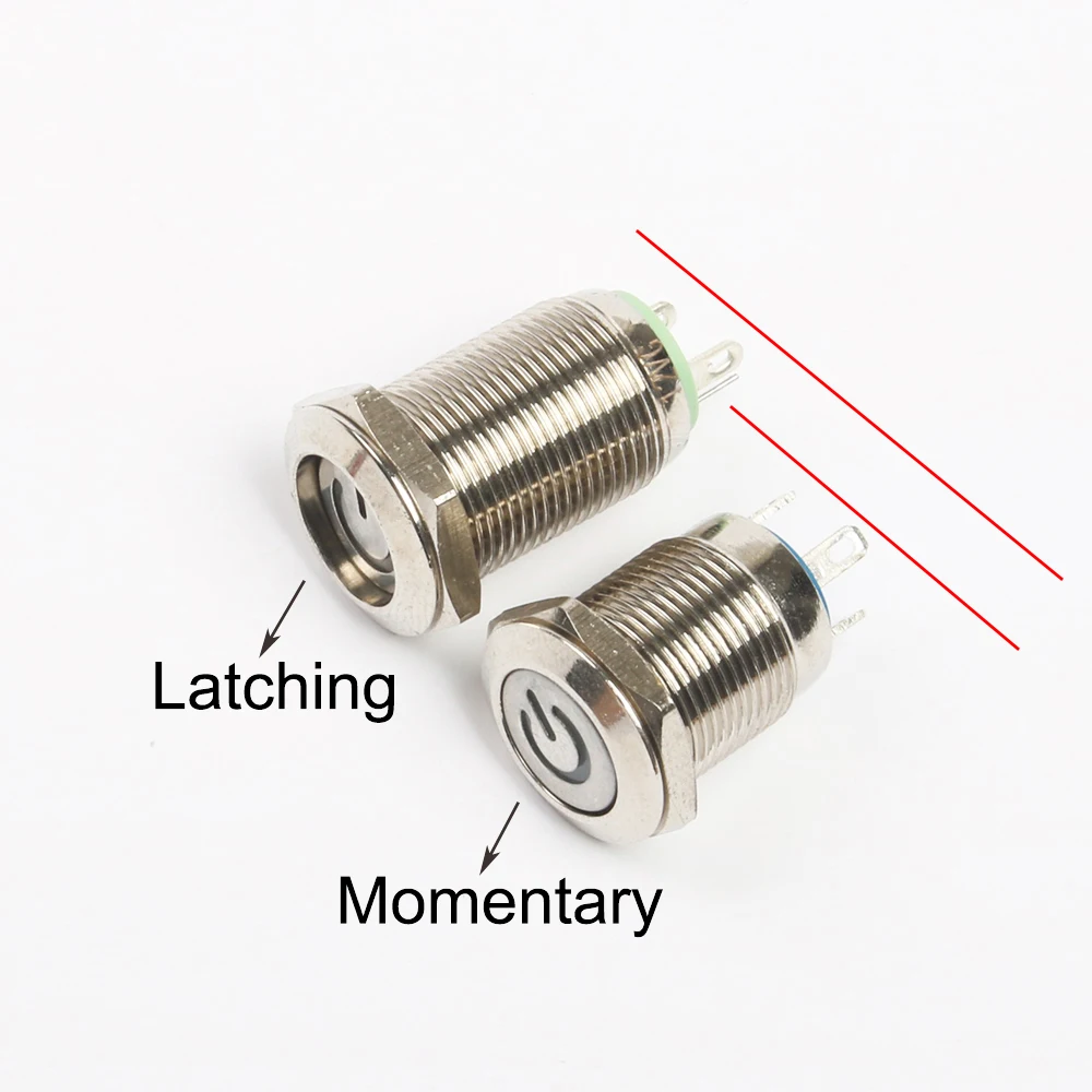 12 мм водонепроницаемый мгновенный/фиксирующий металлический кнопочный