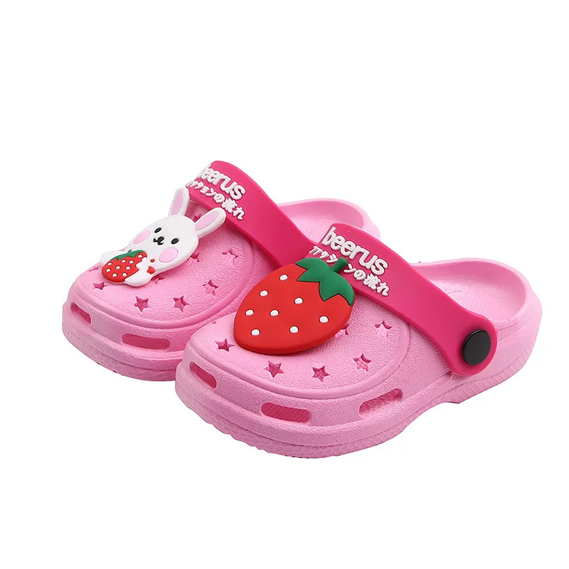 Сандалии детские пляжные Нескользящие мягкая подошва мультяшный рисунок