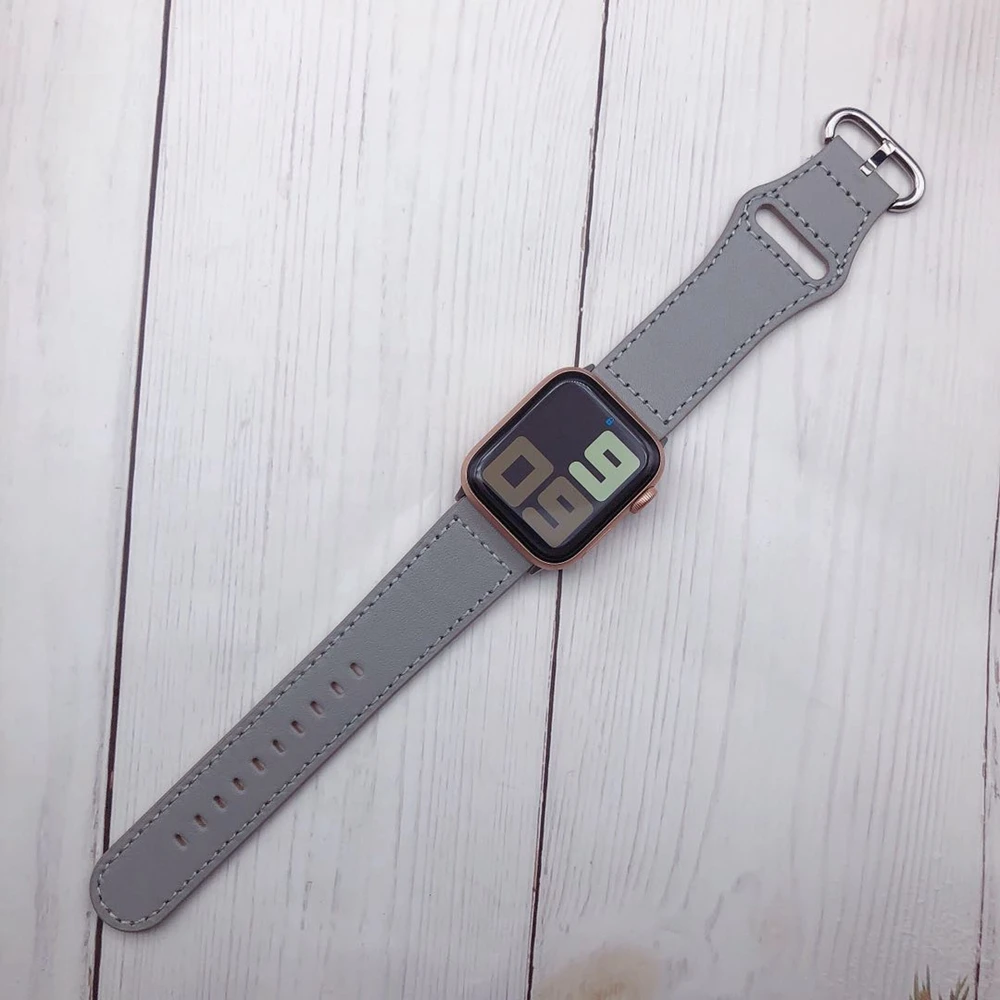 Большая Акция Петля из натуральной кожи для iwatch ремешок apple watch 42 мм 38 44 40 серия 5 4 3