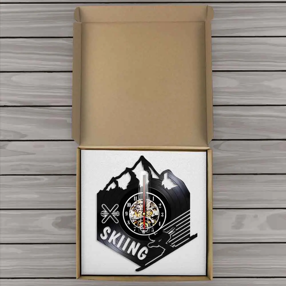 Настенные часы с виниловой пластиной для катания на лыжах | Дом и сад