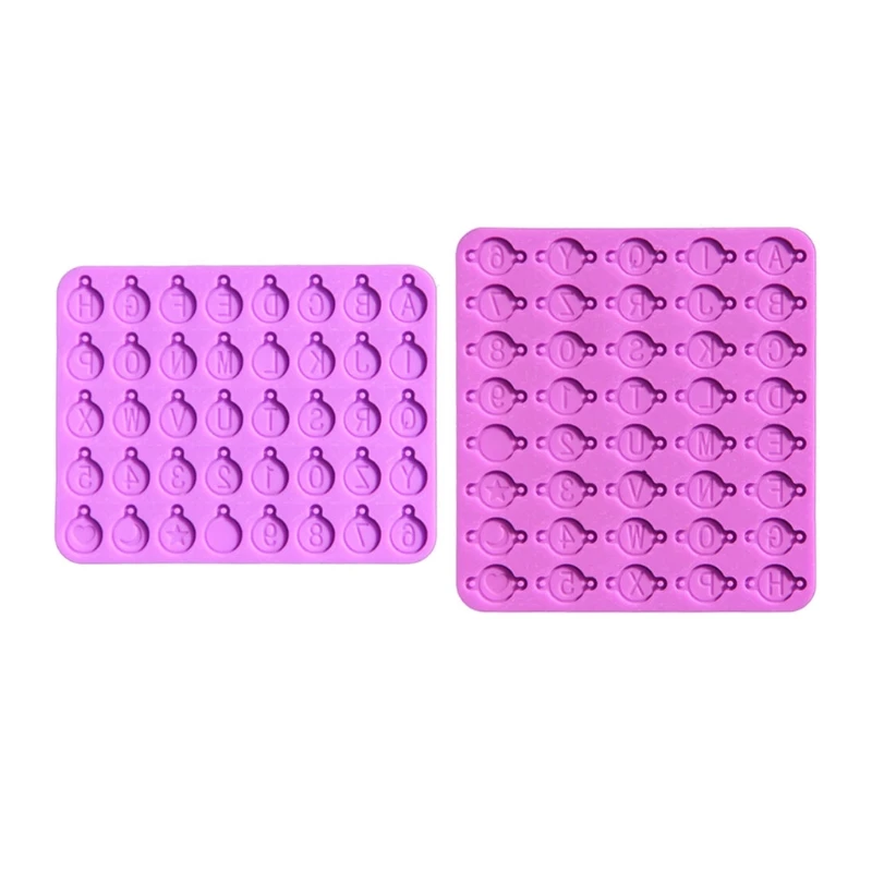 

2021 New Letters Numbers Round Pendant Epoxy Resin Mold DIY Craft Necklace Silicone Mould