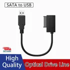 USB-адаптер 35 см для ПК 6P 7P CD DVD Rom SATA на USB 2,0, конвертер slim Sata, 13-тонный кабель для ПК, ноутбука, ноутбука