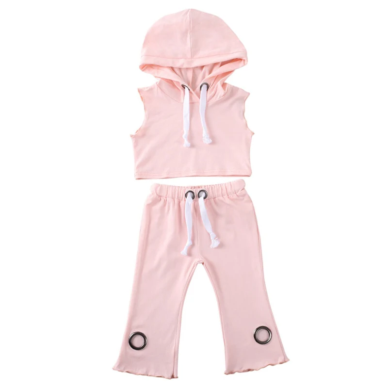 2020 г. Одежда для маленьких девочек топы с капюшоном без рукавов большими