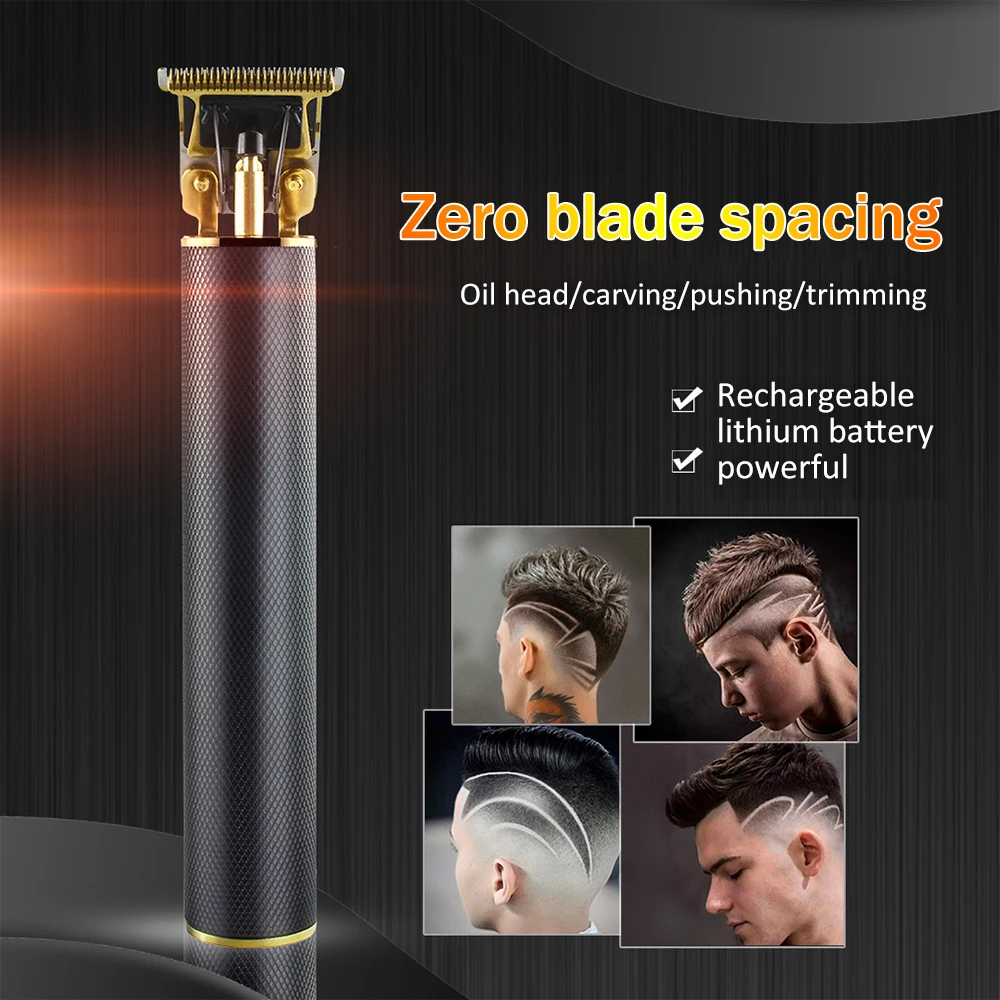 

Rechargeable Hair Trimmer USB Cordless Barber Carving Hair Clipper Large Power Low Noise T-Outliner Hair Cutting For Kid Adults