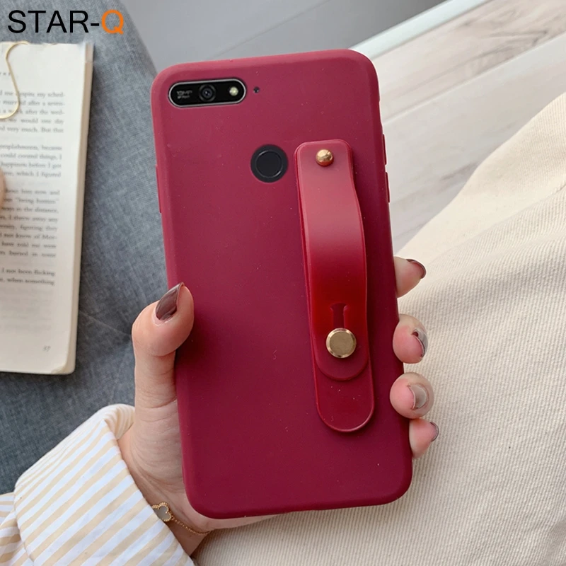 Чехол с ремешком на запястье для Honor 7A 7C Pro Play 8A 8X 8S 8C 7X 6X|Бамперы| |