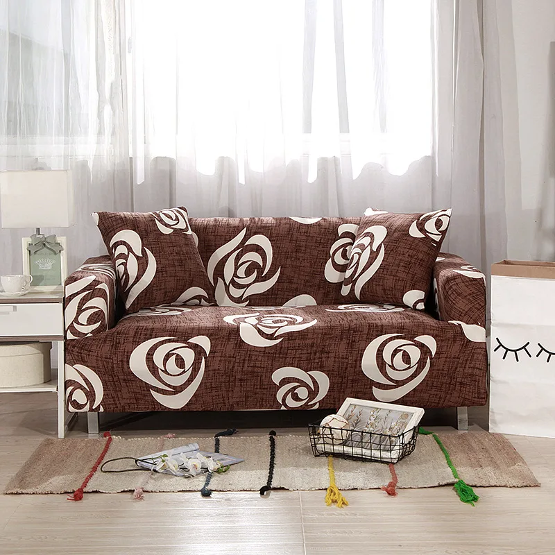 

Elastic Polyester Sofa Cover Luxurious Skirted Down-knitted Fabric Cover Protective Cover 1/2/3/4 Seat