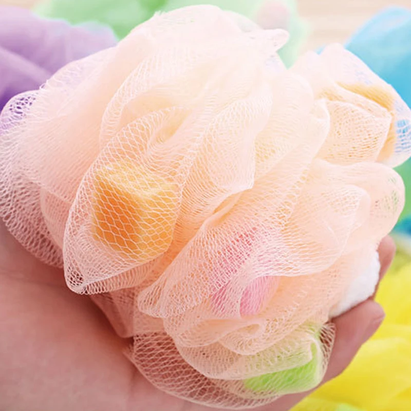 

1Pcs Random Color Shower Balls Bath Ball Scrubber Mesh Bathroom Accessories Body Exfoliating Tools Body Cleaning Sponge