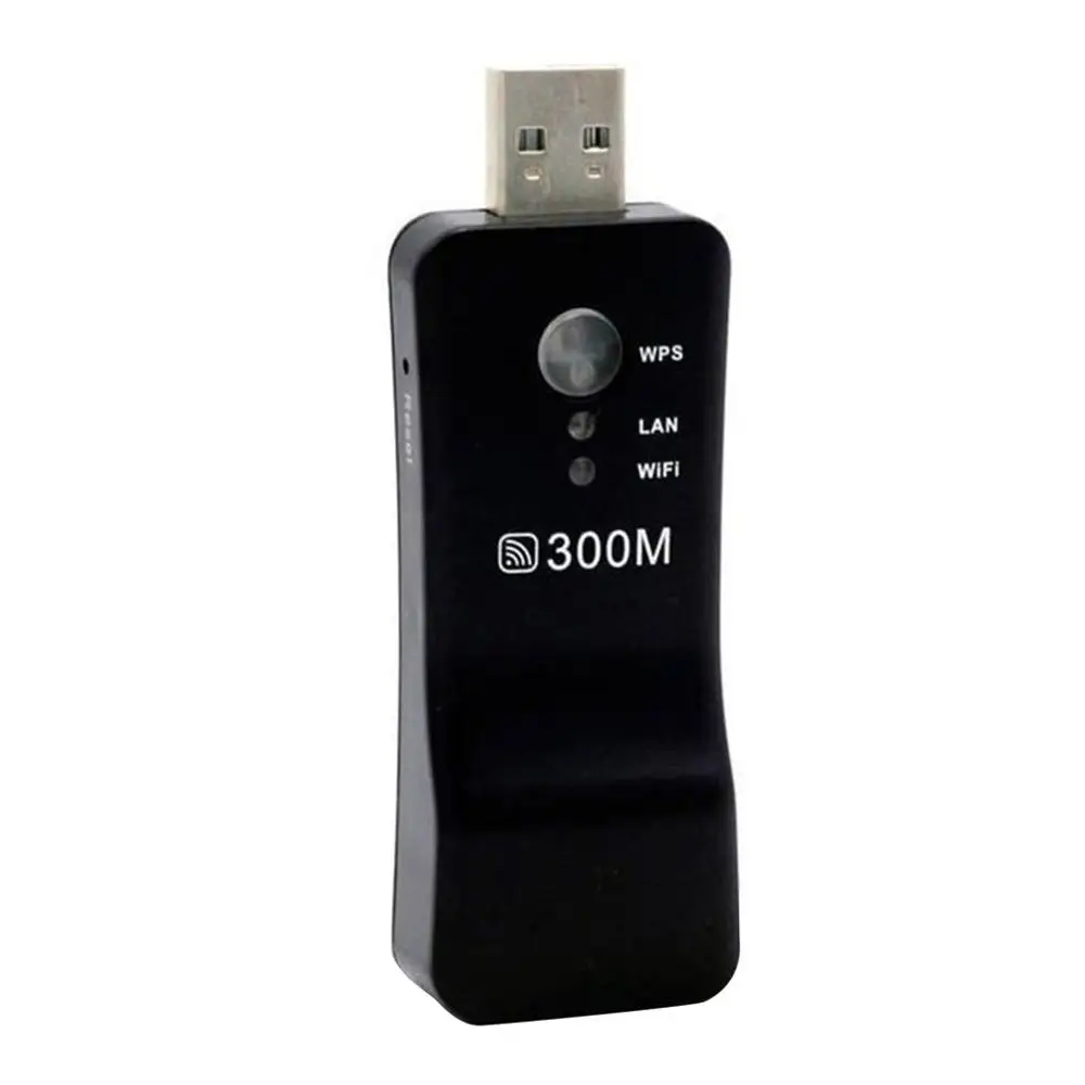 Сетевой адаптер для Smart TV 300 Мбит/с USB беспроводной Wi-Fi универсальный HDTV RJ45 Lan порт