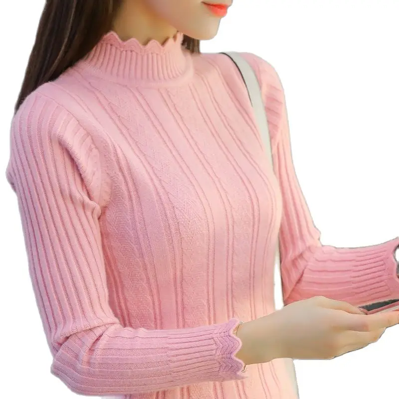 Новинка осенне-зимнее платье OHCLOTHING свитер с высоким воротником утолщенная
