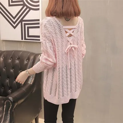 Вязаный свитер OHCLOTHING новинка весны 2019 Свободный пуловер для женщин | Женская