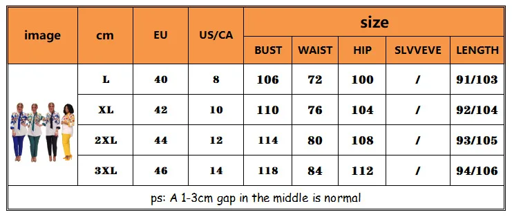 2 Piece Outfits for Women Pants and Top Flannel Print Long T-shirt with Elastic Fashion African Ladies' Suit Plus Size Set |