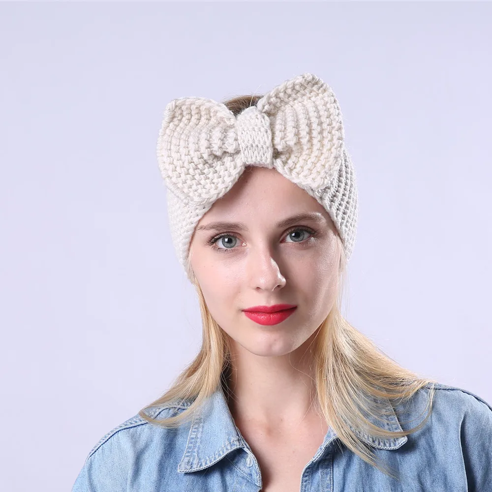 

1 Piece Of European And American New Explosions Autumn And Winter Knitted Hair Accessories Hair Band Cross Headgear Elastic Yarn