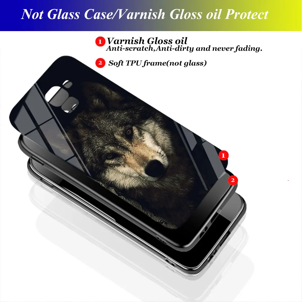 Модный черный чехол с волком для Samsung Galaxy J2 J3 J4 J5 J6 J7 Plus Core 2018 2017 2016 суперъяркий